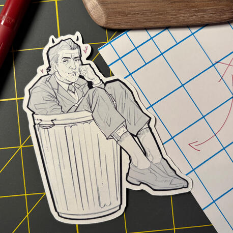 Matte vinyl sticker