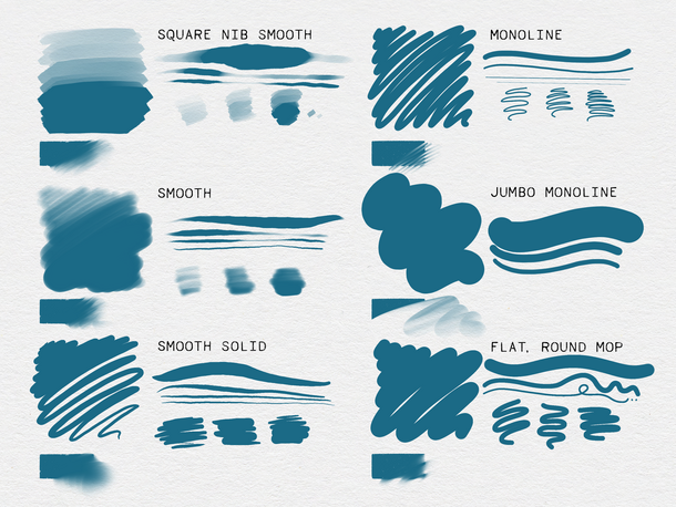 Brush Swatches 6